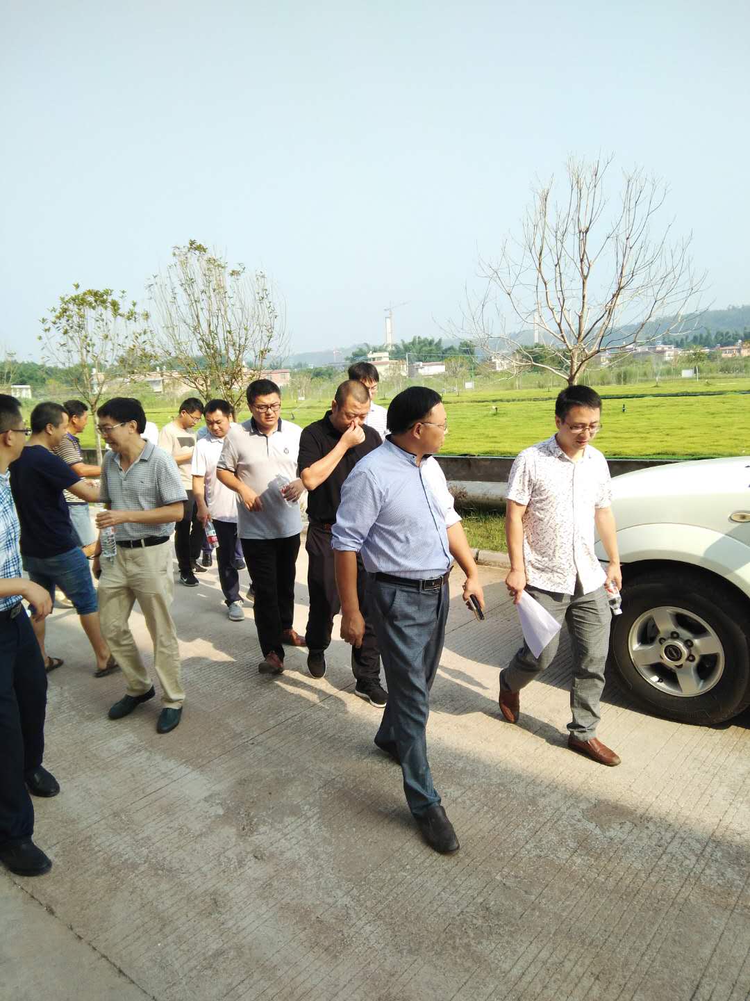 省環(huán)保廳專家領導到我司高捷園污水處理廠督查指導工作